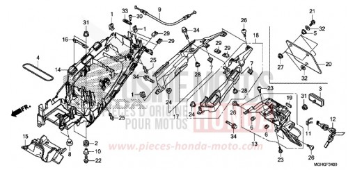 REAR FENDER VFR1200XG de 2016